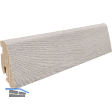 DISANO Sockelleiste Eiche naturwei�, wasserresistent 19/58