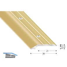 K�GELE Einfassprofil Alu sand eloxiert, gelocht, 30/1000 mm