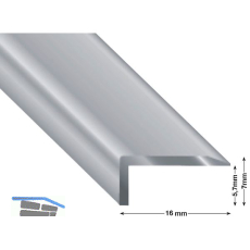 K�GELE Gleitabschlussprofil Vinyl Click Sheets, Alu silber eloxiert, 2700 mm