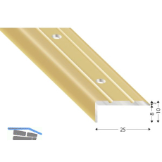 K�GELE Treppenwinkel Alu sand eloxiert, gelocht, 25/10/2700 mm
