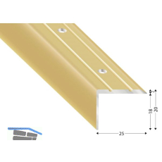 K�GELE Treppenwinkel Alu sand eloxiert, gelocht, 25/20/2700 mm