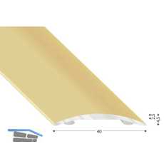 K�GELE Hohlflachprofil Alu sand eloxiert, selbstklebend, 40/2700 mm