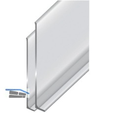 Sockel- und Wandschutzleiste silber 11 x 60 mm ungebohrt 2700 mm