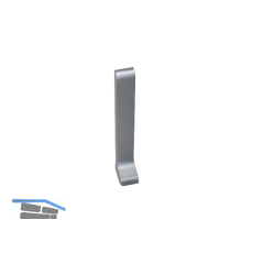 Endkappe links silber 15 x 40 mm