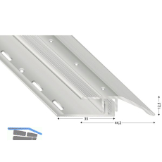 K�GELE Schr�gprofil 1000 silber eloxiert