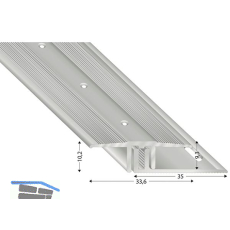 K�GELE �bergangsprofil 1000 silber eloxiert