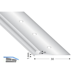 K�GELE Abschluss- und Treppenkantenprofil Alu silber eloxiert, 3 mm, 2700 mm