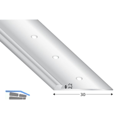 K�GELE Abschluss- und Treppenkantenprofil Alu silber eloxiert, 2,2 mm, 2700 mm