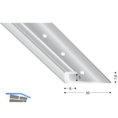 K�GELE Abschluss- und Treppenkantenprofil Alu silber, 5 mm, 2700 mm