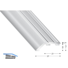 K�GELE Abschlussprofil 201, Alu silber eloxiert selbstklebend, 2700 / 37 mm