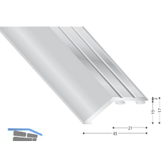 K�GELE Abschlussprofil 201, Alu silber eloxiert selbstklebend, 2700 mm