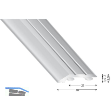 K�GELE Abschlussprofil 201, Alu silber eloxiert selbstklebend, 2700/30 mm