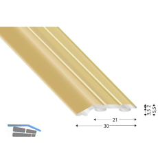 K�GELE Abschlussprofil 201, Alu sand eloxiert selbstklebend, 1000 mm