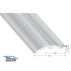 K�GELE Abschlussprofil 202, Alu silber eloxiert selbstklebend, 2700 mm