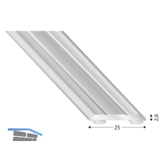 K�GELE Abdeckprofil Alu silber eloxiert, selbstklebend, Breite 25 mm, 2700 mm