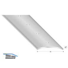 K�GELE Abdeckprofil Edelstahl, gebohrt, Breite 40mm,2700mm