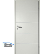 SOLIDO Smart Innent�re CPL Nebelgrau, 4 Lisenen VB Rechts TBA 850/2030mm