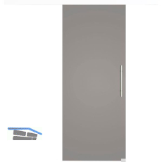 Glasschiebet�r Set BlackShine, 820x2100mm, Inlay CPL wei�, Sto�griff silber