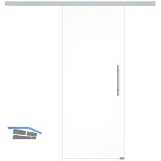 SOLIDO Glasschiebet�r Set Klarglas, Beschl�ge/Sto�griff silber, 920x2100