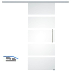 SOLIDO Glasschiebet�r Set Sensita 15, Beschl�ge/Sto�griff silber, 920x2100