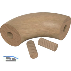 Handlauf-Baukastensystem Handlaufkr�mmer 90� Eiche lackiert