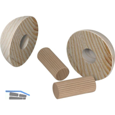 Handlauf-Baukastensystem Endhalbkugel Fichte roh