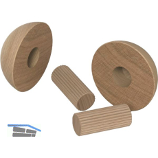 Handlauf-Baukastensystem Endhalbkugel Eiche lackiert