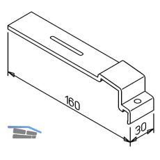 Halter Soft 40 Aluminium blank 160 mm Sichtbeton