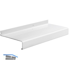 Au�enfensterbank Soft 40 Aluminium wei� RAL 9016 lackiert 195 mm