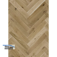 SOLIDO Fischgr�t Eiche kraftvoll leicht geb�rstet, braun ge�lt, 14 mm