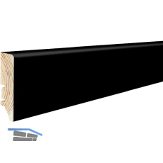 SOLIDO Sockelleiste schwarz foliert 16/60