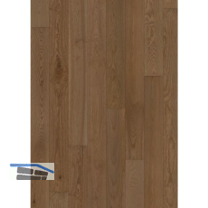 SOLIDO Landhausdiele Esche Haselnuss, leicht geb�rstet, braun ge�lt, 14 mm