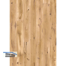 SOLIDO Landhausdiele Eiche wild, leicht geb�rstet, natur ge�lt, 14 mm