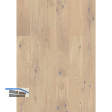 SOLIDO Landhausdiele Eiche kraftvoll, leicht geb�rstet, wei� ge�lt, 14 mm