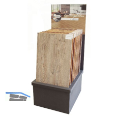 Bodenst�nder f�r Vinylb�den Musterplatten mit R�ckwand