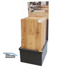 Bodenst�nder f�r Parkettb�den Musterplatten mit R�ckwand