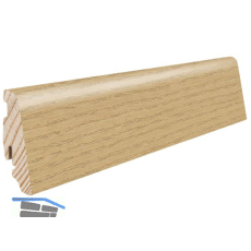 HARO Massiv-Sockelleiste furniert Eiche invisible strukturiert ge�lt, 19x58