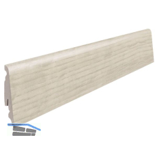 HARO Laminat Sockelleiste Eiche Sicilia wei� / Bergamo silbergrau, 19/58