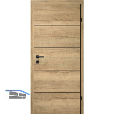 SOLIDO Smart Innent�re CPL Ripped Eiche 4 Lisenen schwarz VB LI TBA 850/2030 mm