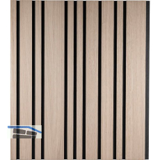 Designpaneel MDF massiv Plus mit Softkante Eiche natur roh / schwarz