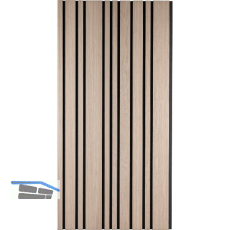 Designpaneel plus Muster Eiche Natur MDF schwarz