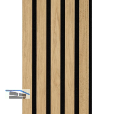 Akustikpaneel Muster Eiche Natur roh / schwarz