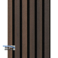 Akustikpaneel Muster mit Softkante Eiche ger�uchert roh / schwarz