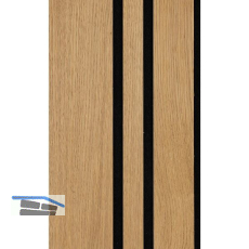 Akustikpaneel Plus Muster Eiche Natur roh / schwarz