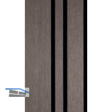 Akustikpaneel Plus Muster mit Softkante Eiche grau / schwarz