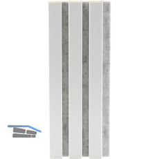 Akustikpaneel Muster mit Softkante foliert wei� / wei�
