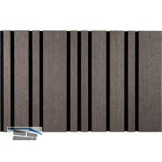 Akustikpaneel Plus mit Softkante Eiche grau / schwarz