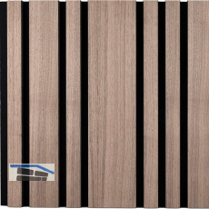 Akustikpaneel Plus mit Softkante Nuss Natur / schwarz