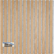 Akustikpaneel mit Softkante Eiche Natur roh / grau