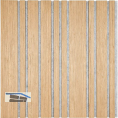 Akustikpaneel Plus Eiche Natur roh / grau